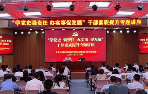 市国资公司开展“学党史强责任 办实事促发展” 干部素质提升专题讲座
