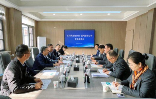 中国农业银行陕西省分行副行长牛小龙一行来宝鸡市国有资产经营有限责任公司座谈交流